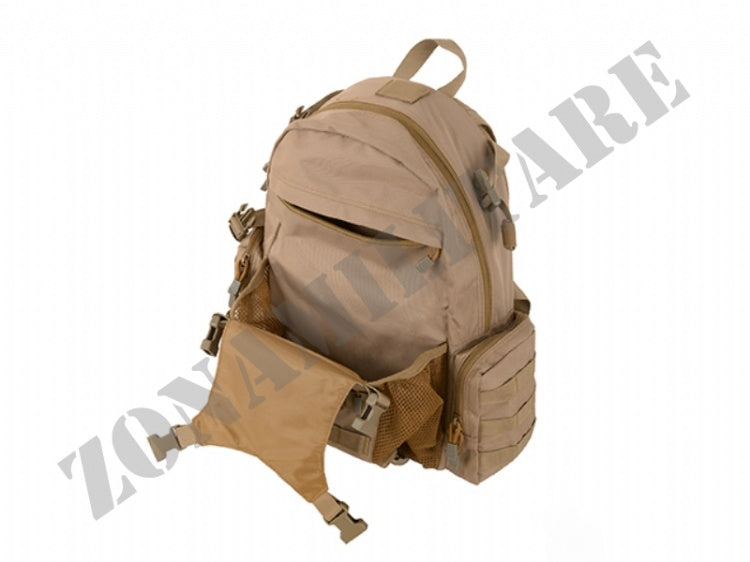Zaino Tattico 20 Litri Con Tasca Porta Casco 8 Fields Coyote