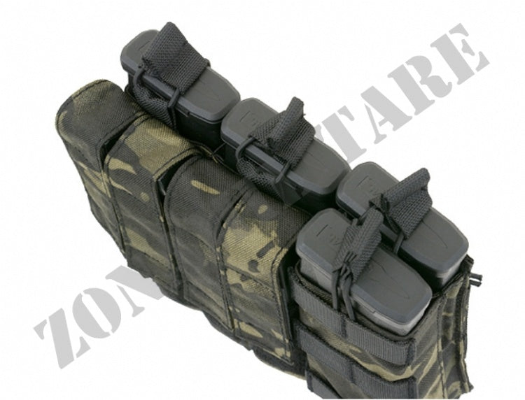 Porta Caricatori 4X 5.56 Mag E 4X Pistol Panel Multicam Black 8 Fields