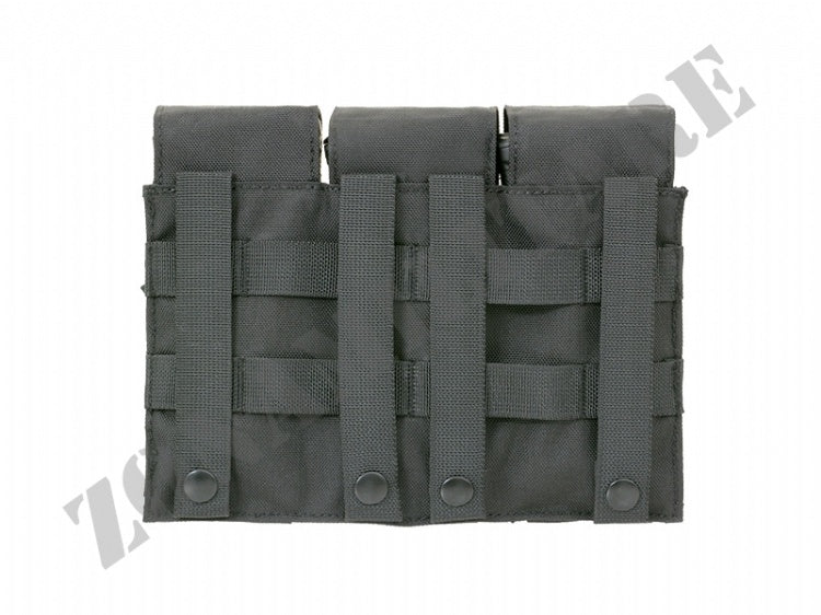 Porta Caricatori Tripla 5.56 Con Porta Cal.12 Black 8 Fields