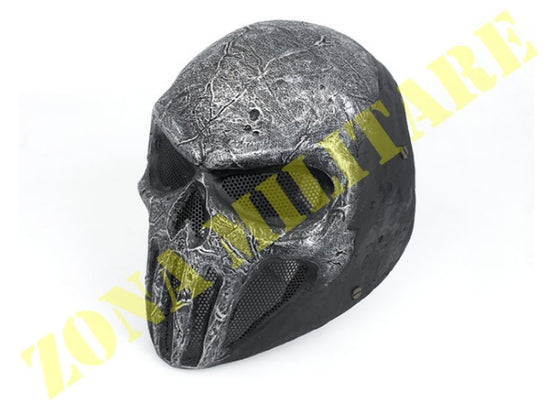 Maschera Modello Punisher Silver&Black