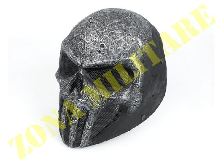 Maschera Modello Punisher Silver&Black