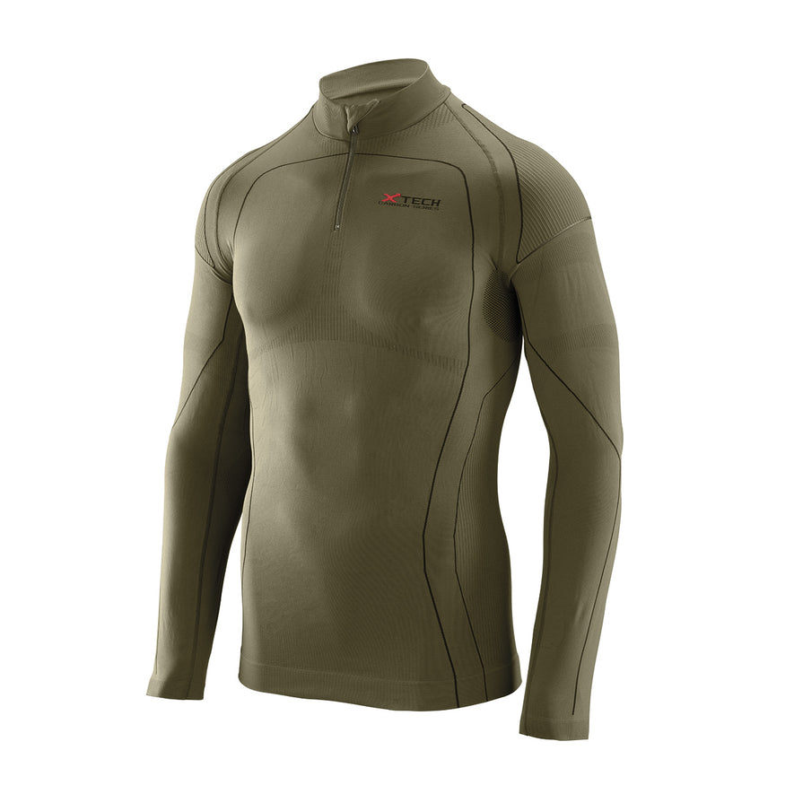 MAGLIA TERMICA MANICA LUNGA VERDE PREDATOR 3 XTECH