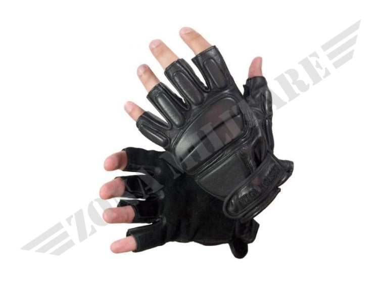 Guanti Half Armour Vega Holster Neri Pelle