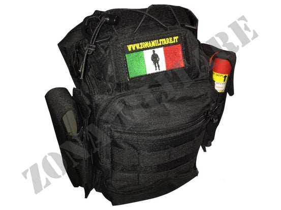 Borsello Tactical Ncstar In Pvc Nero Porta Pistola E Caricatori