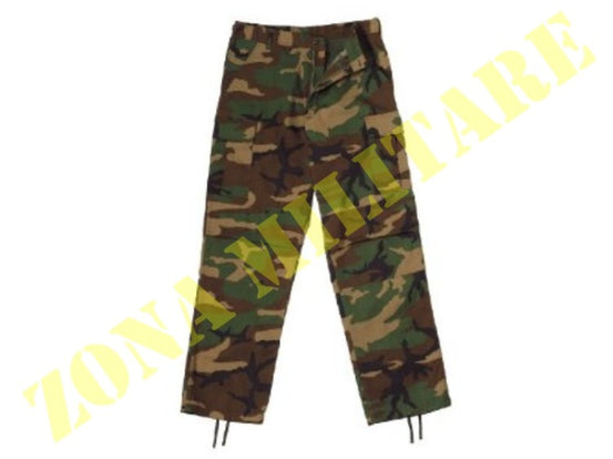 Panta Bdu Miltec Woodland Rip/Stop Washed