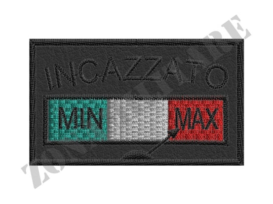Patch Ricamata Incazzato 100% Completa Di Velcro.