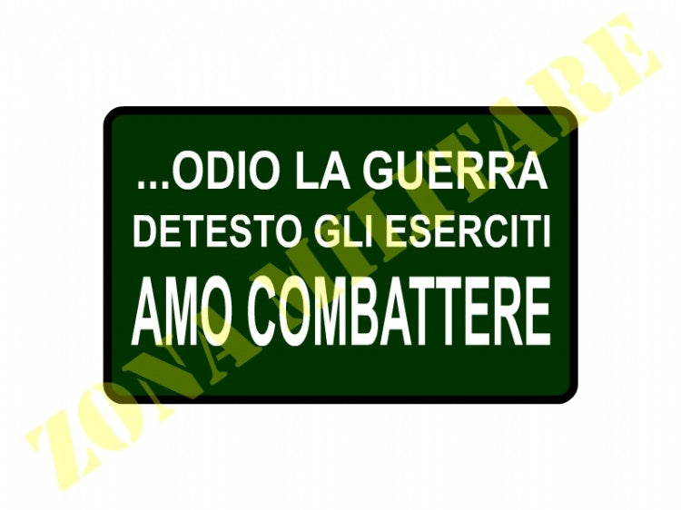 Patch Amo Combattere Con Velcro