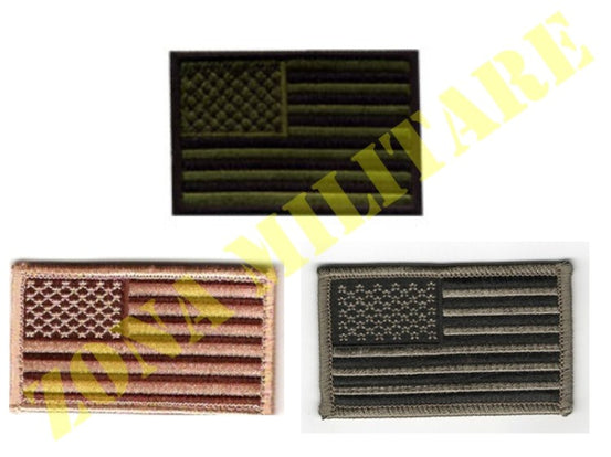 Patch Ricamata A Velcro Bandiera Americana