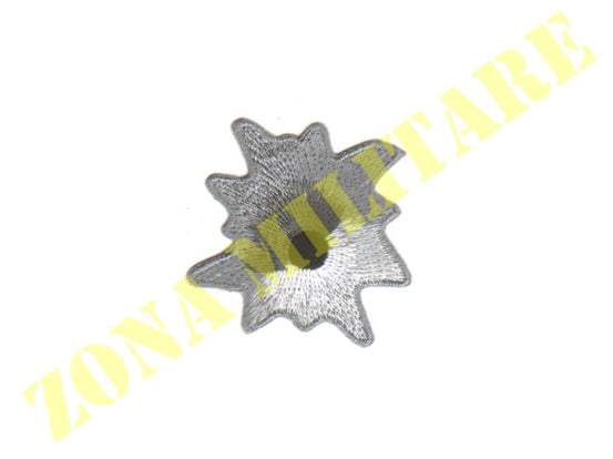 Patch Ricamata Termo Adesiva Foro Di Proiettile