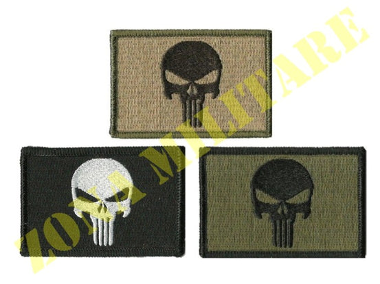 Patch Ricamata Punisher Forma Rettangolare