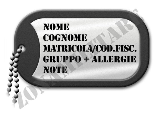 Piastrine Dog-Tag Punzonate Personalizzate