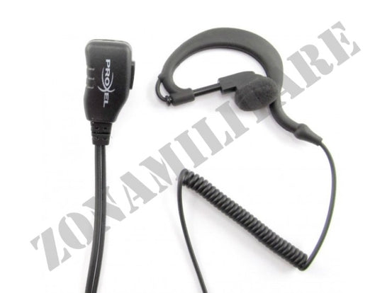 Auricolare Con Ptt A Cavo Spiralato Compatibile Midland G7