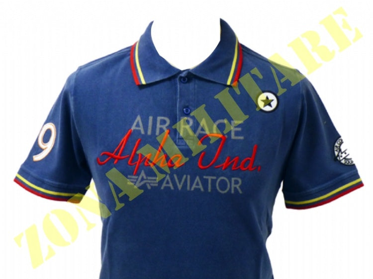 Polo Alpha Industries Modello Aviator Blu