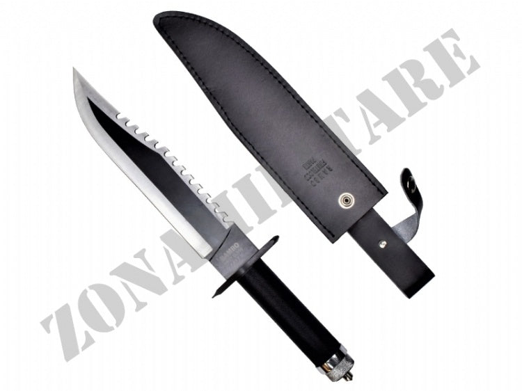 COLTELLO DA CACCIA RAMBO II CON KIT DI SOPRAVVIVENZA NEL MANICO