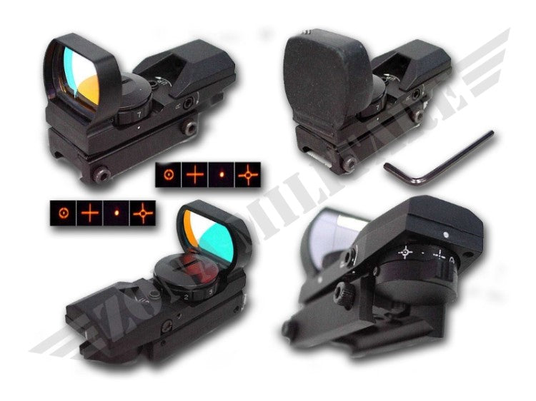 Mirino Softair Red/Green Dot Olografico Lente Quadra