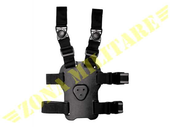 Piattaforma Vega Thigh Support Doppia Bretella Nera/Verde/Tan