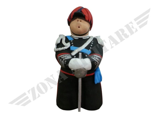 Statuina Carabiniere Uniforme In Terracotta Artigianale
