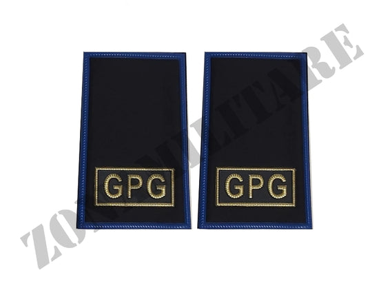 Tubolari Guardie Giurate Bordo Azzurro Sfondo Blu Gpg Oro