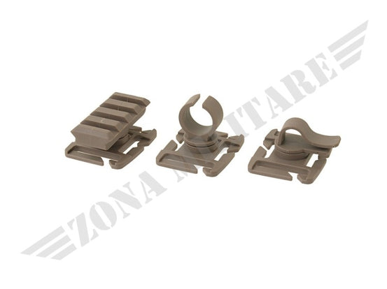 Molle Webbing Attachment Clip Pack Dark Earth Fma