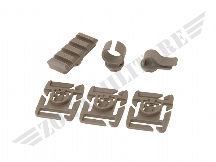 Molle Webbing Attachment Clip Pack Dark Earth Fma