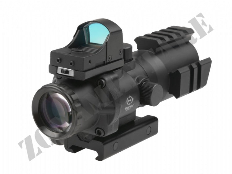 Mirino Rhino 4X32 Con Mirino Micro Red Dot Black Theta Optics