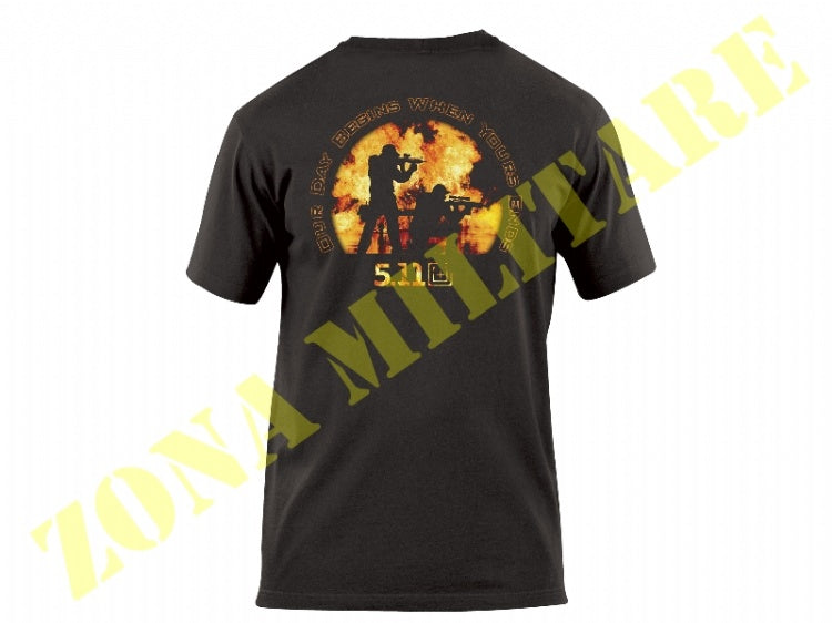 T-Shirt 5.11 Tactical Series Con Stampa Posteriore