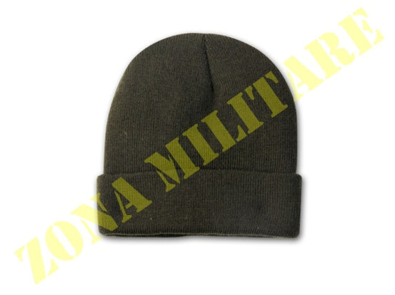 Cappellino Zuccotto Colore Verde Militare In Cotone