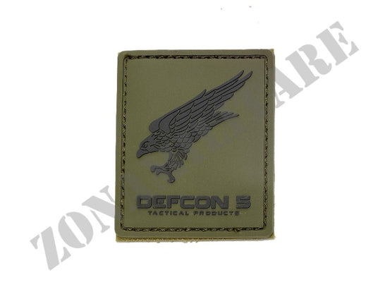 Patch Gommata Logo Rubber Defcon 5 Od Green