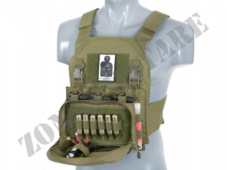 Molle Triple Rifle Mag/Gp Pouch Od Green 8 Fields
