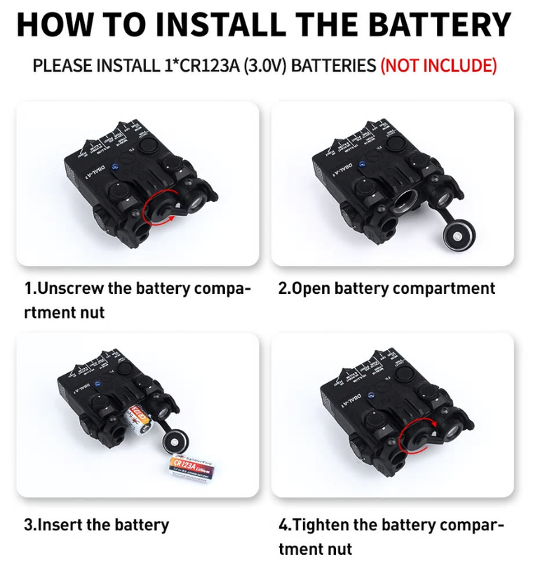 TORCIA E LASER DBAL-A2 LASER BLU /IR COLORE NERO WADSN
