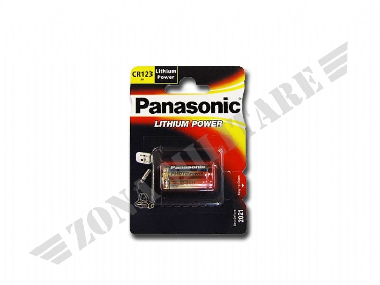 Batteria Litio Cr123 3V Panasonic Monouso