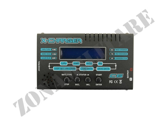 Carica Batterie Gtc6 Con Cpu Per Lipo/Life/Mimh/Nicd/Pb