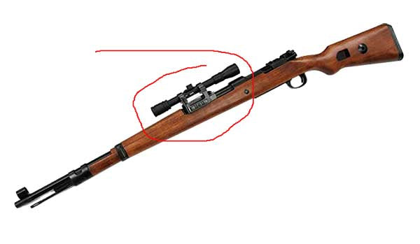 OTTICA PER KAR98K MOD ZF41 INGRANDIMENTO X1,5 SNOW WOLF