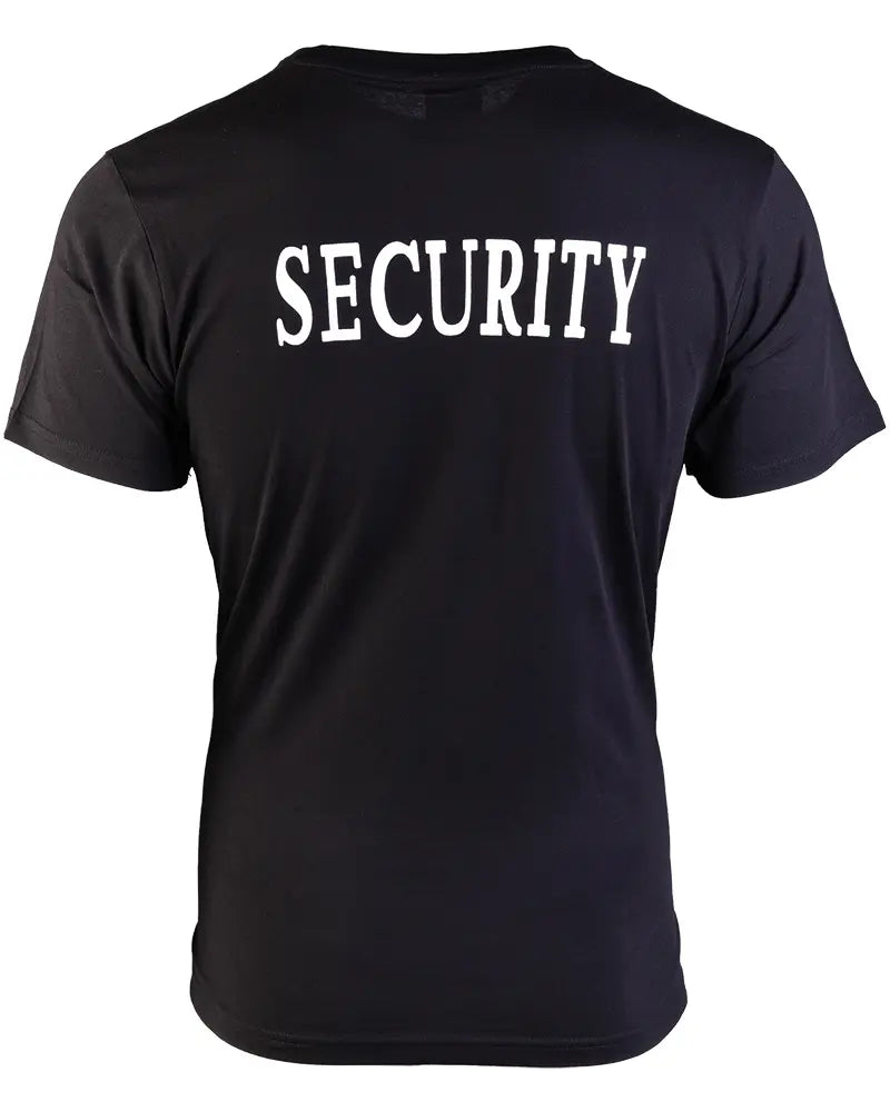 T-SHIRT NERA A MANICHE CORTE SECURITY MILTEC