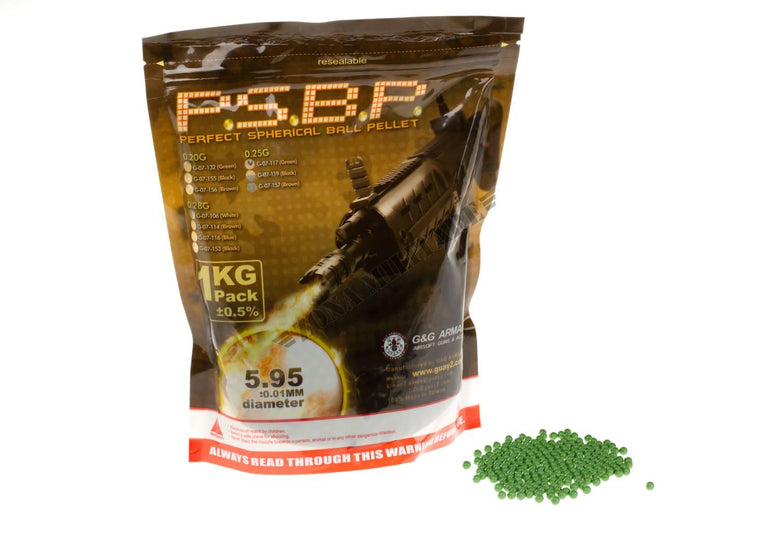 CONFEZIONE DA 4000 PALLINI 0,25gr PERFECT G&G VERDI