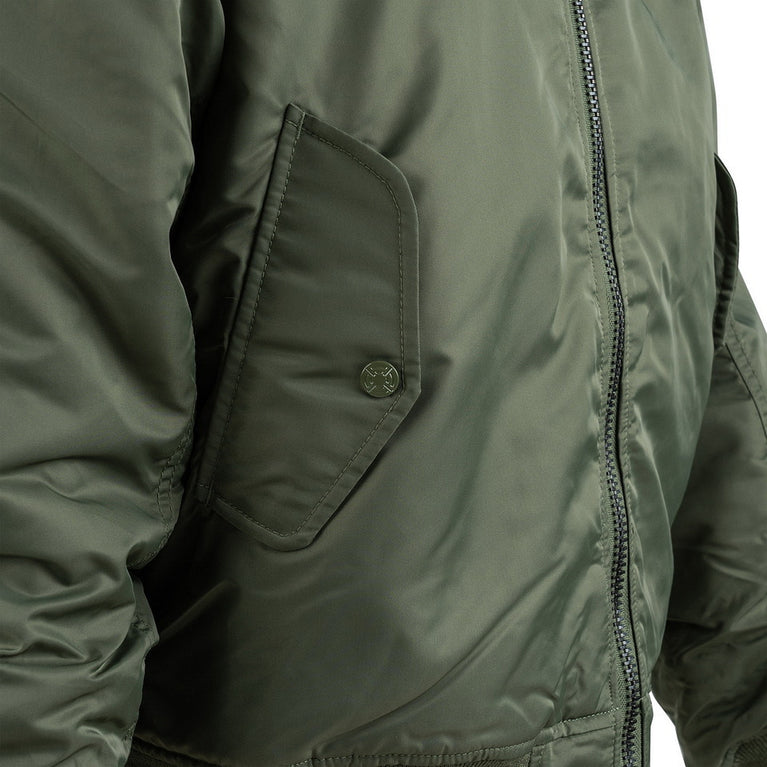 GIACCA BOMBER MA-1 CON CAPPUCCIO  VERDE FOSTEX