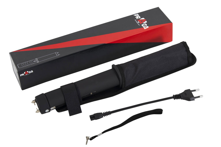 DISSUASORE ELETTRICO DA 3000000 V  CON TORCIA A FORMA DI BASTONE DA 30cm PRAGA TECNOLOGY