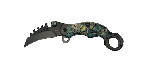 COLTELLO KARAMBIT SUPERNOVA SKULL CON LAMA DA 6cm
