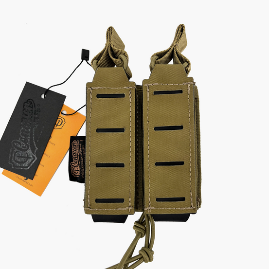 TASCA DOPPIA PORTA CARICATORE PER PISTOLA TAN CONQUER