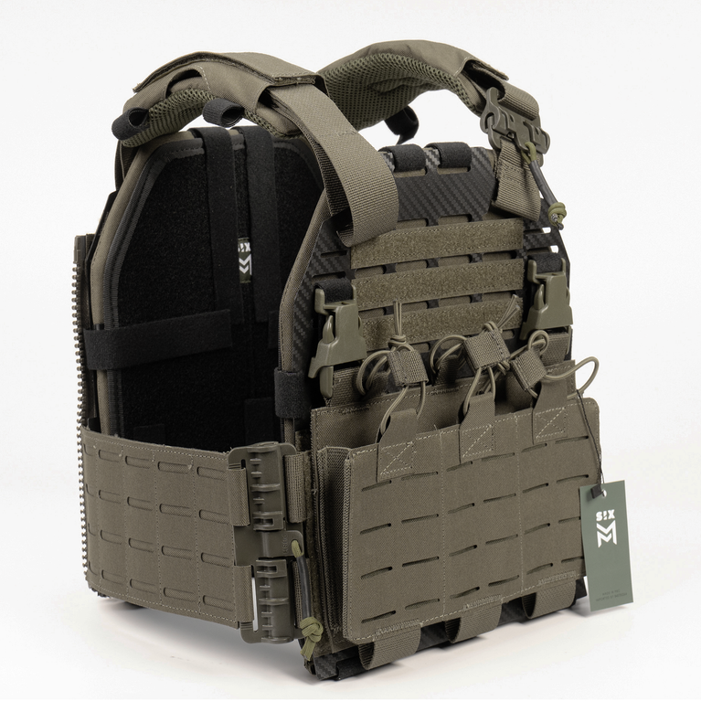 Gilet TATTICO  V066 nero /verde  SIXMM