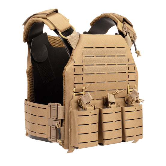 PLATE CARRIER LLC LASER CUT TAN SIXMM