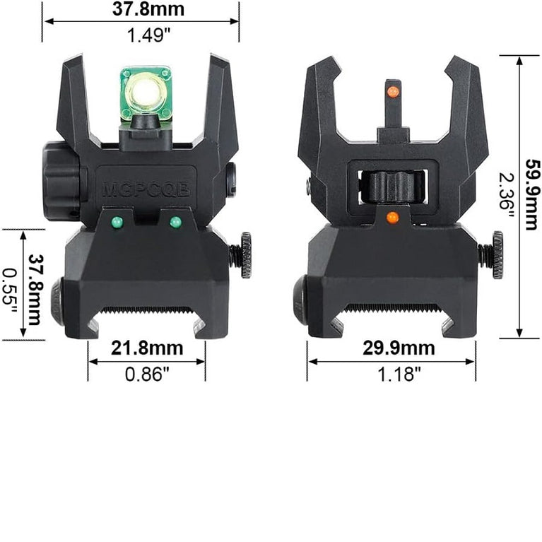TACCHE DI MIRA ABBATTIBILI NERE GEN 2 MGPCQB