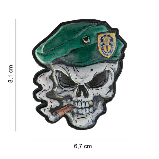 PATCH PLASTIFICATA GREEN BERET SKULL 101 INC.