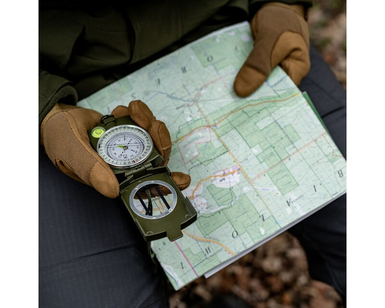 BUSSOLA PRISMATICA IN METALLO MILTEC