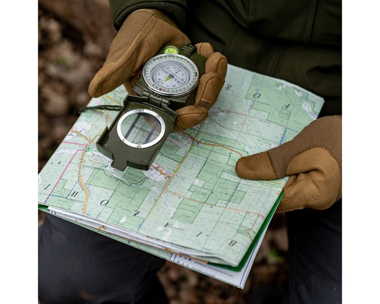 BUSSOLA PRISMATICA IN METALLO MILTEC