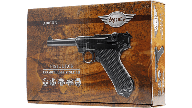 PISTOLA A CO2 P08 BLOWBACK A BIGLIE CAL. 4,5mm LEGENDS UMAREX