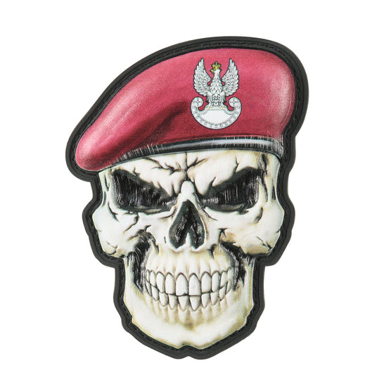 Patch Con Velcro  skull in beret Poland (Airborne forces) NERA M-TAC