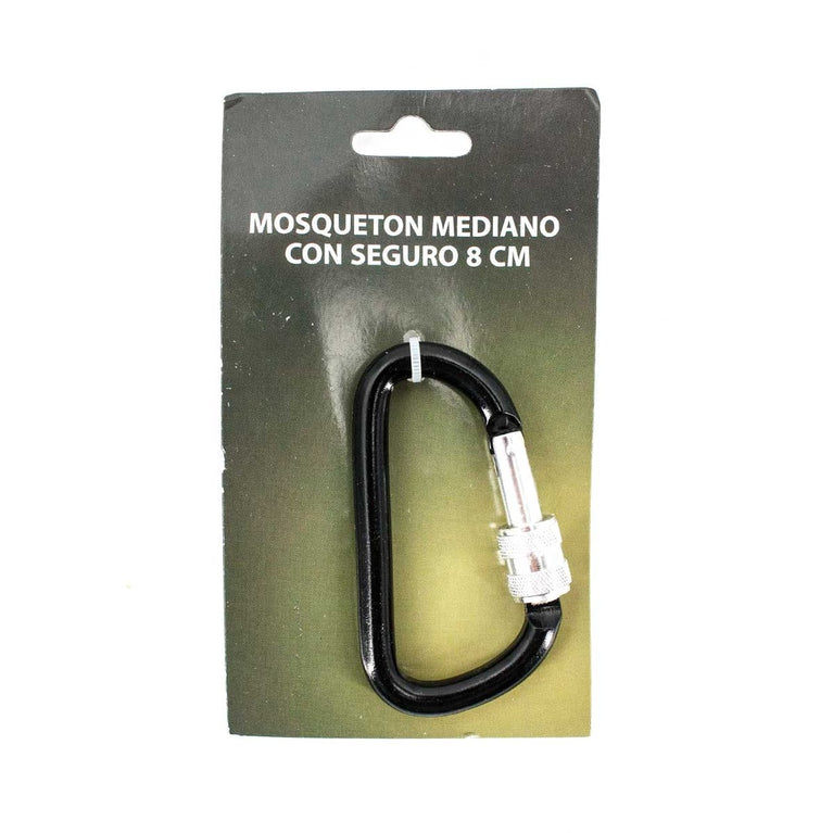MOSCHETTONE IN METALLO NERO CON CHIUSURA A VITE FORAVENTURE