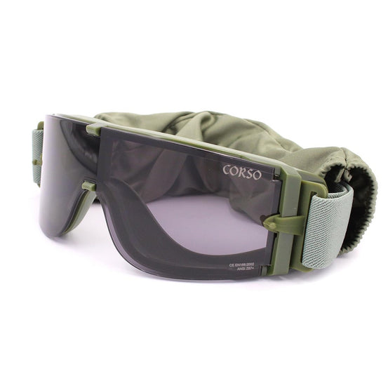 OCCHIALI PROTETTIVI REVENGE MK800 CON MONTATURA OD GREEN CORSO