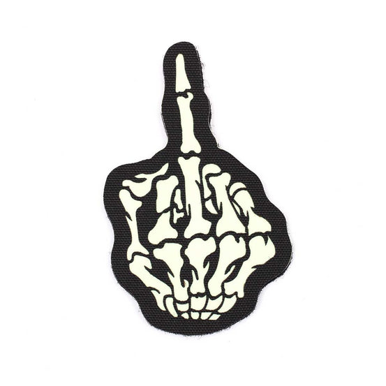 PATCH IN PVC DITO MEDIO SCHELETRO FLUORESCENTE IMMORTAL WARRIOR